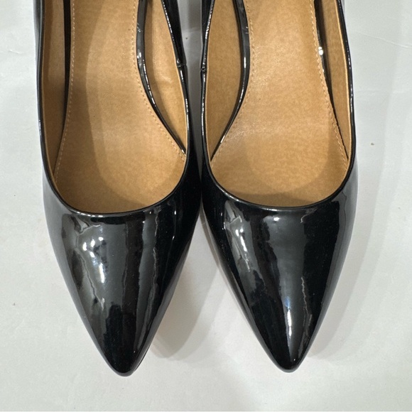 ABOUND Abadury Black Patent Leather Block Heel Pumps Size 11 - Picture 7 of 16